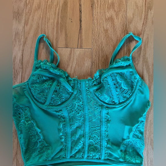 PRINCESS POLLY LACE CORSET TOP (XS/S, GREEN) - Picture 2 of 6